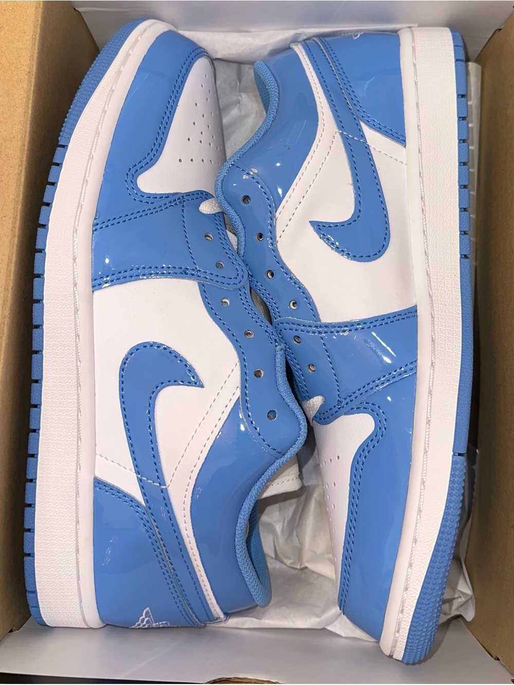 Men’s Nike Air Jordan 1 Low SE Sneakers in White and Legend Blue